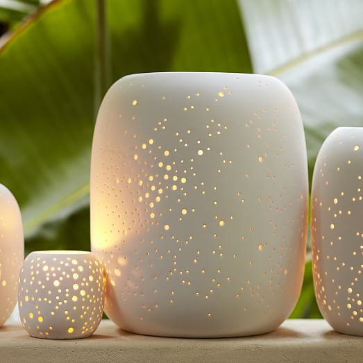 Pierced Constellation Hurricanes & Vases Collection | West Elm (US)