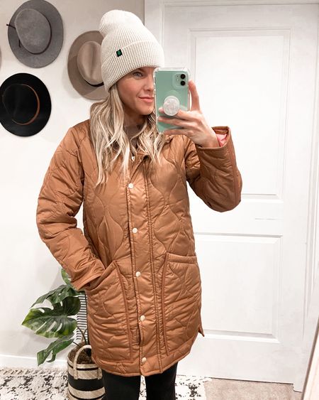 So cozy in the J. Crew quilted cocoon coat! 50+% off sale ends tonight! I sized down one size in the coat for a more snug fit, FYI!

#LTKsalealert #LTKSeasonal #LTKstyletip