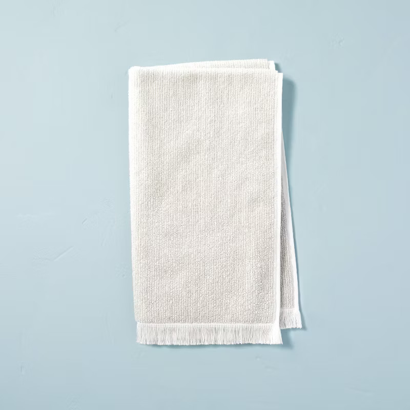 Microstripe Terry Cotton Bath Linens Taupe - Hearth & Hand™ with Magnolia | Target