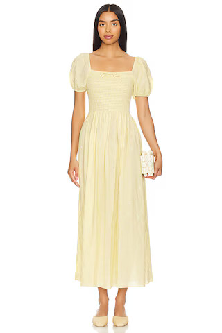 Solid & Striped The Corrina Dress in Butter Yellow from Revolve.com | Revolve Clothing (Global)