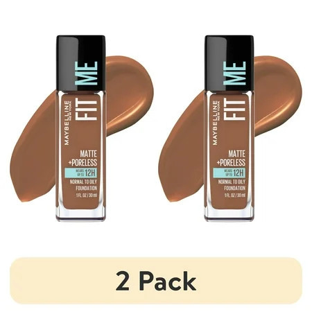 (2 pack) Maybelline Fit Me Matte + Poreless Foundation | Walmart (US)