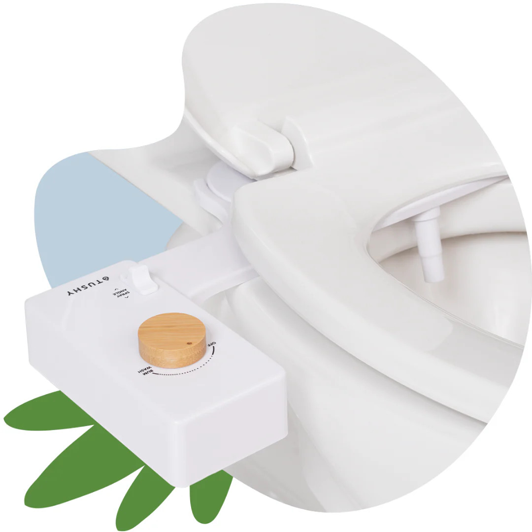TUSHY Classic 3.0 Bidet Toilet Attachment | Fits All Standard Toilets | Bidet Seat | Easy to Install | White/Bamboo | TUSHY