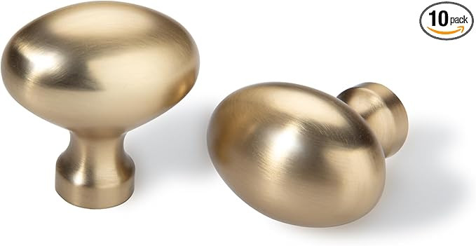TUNNY 10 Pack Oval Ellipse Single Hole Cabinet Knob-Champagne Bronze Single Hole Furniture Hardwa... | Amazon (US)