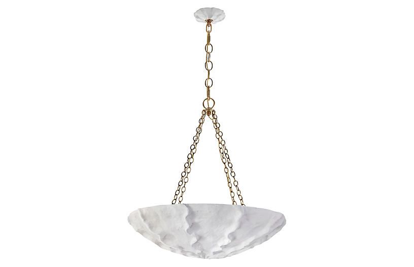 Benit Medium Pendant, Plaster White | One Kings Lane