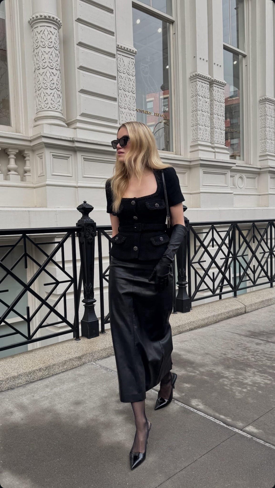 Top is Self-Portrait. Linked the new season version of this top. 

Skirt: Faux leather skirt by Pixie Market 

Gloves: Zara ref 3920/045

#LTKdayinmylife #LTKWorkwear #LTKootd