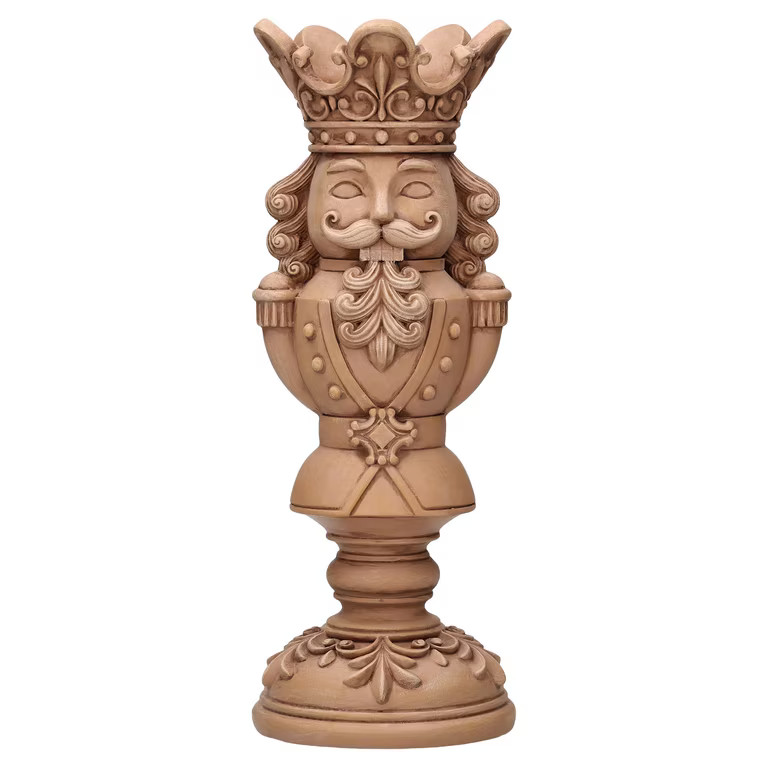 Brown Polyresin Nutcracker Christmas Pillar Candle Holder, 12", by Holiday Time | Walmart (US)