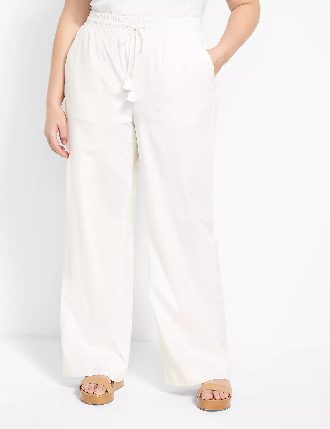 Soft Linen Wide Leg Pant | LaneBryant | Lane Bryant (US)