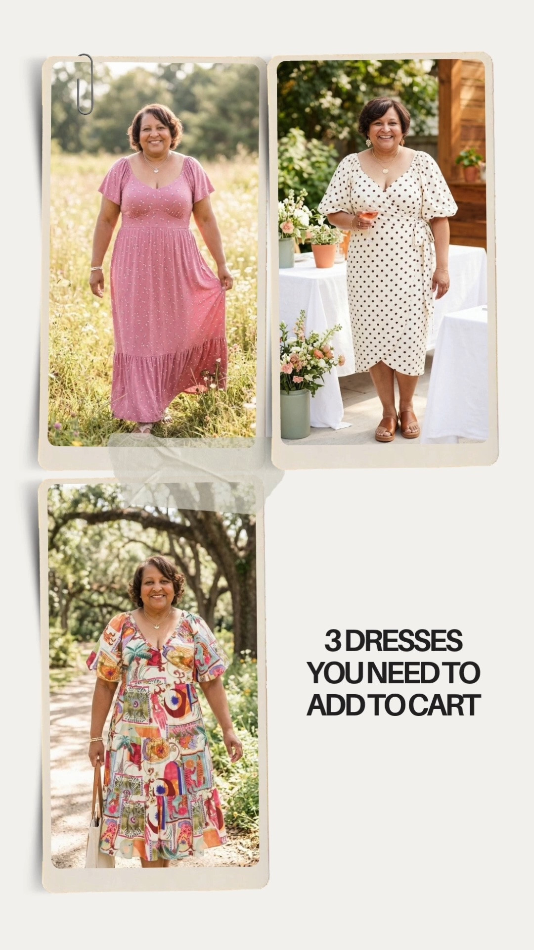 Grab these dresses while your size is still on stock!

Simona Print Puff Sleeve Dress @macys 

Claudine Print Wrap Midi Dress @nordstrom

Flutter Sleeve Tiered Maxi Dress @Torrid

#LTKSaleAlert #LTKPlusSize