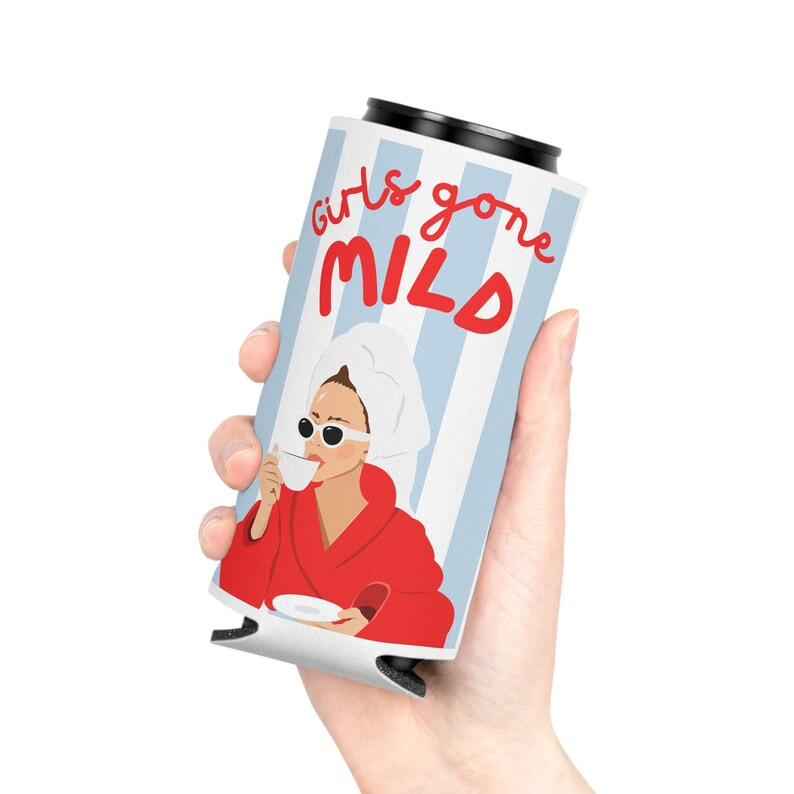 Girls Gone Mild Can Cooler, Bachelorette Party Beer Sleeve, Spa Weekend Drink Holder, Trip Bevera... | Etsy (US)