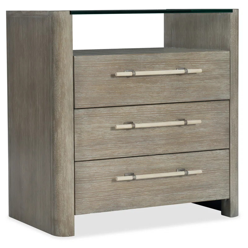 Affinity 3 - Drawer Nightstand in Beige/Gray | Wayfair North America