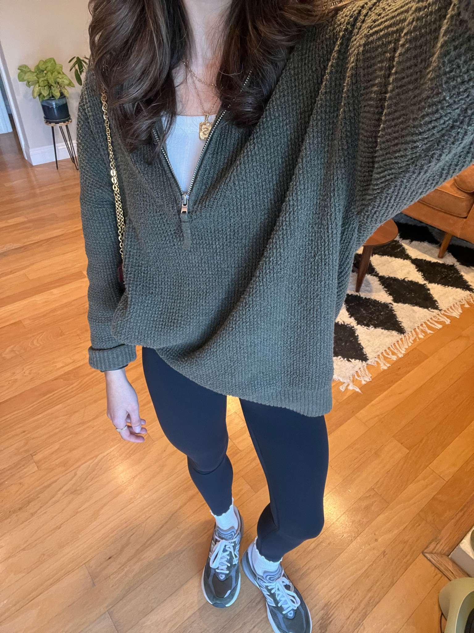Cozy ootd for wfh & errands! Quarter zip is from aerie last year but I linked a similar one

#LTKWorkwear #LTKFitness #LTKActive