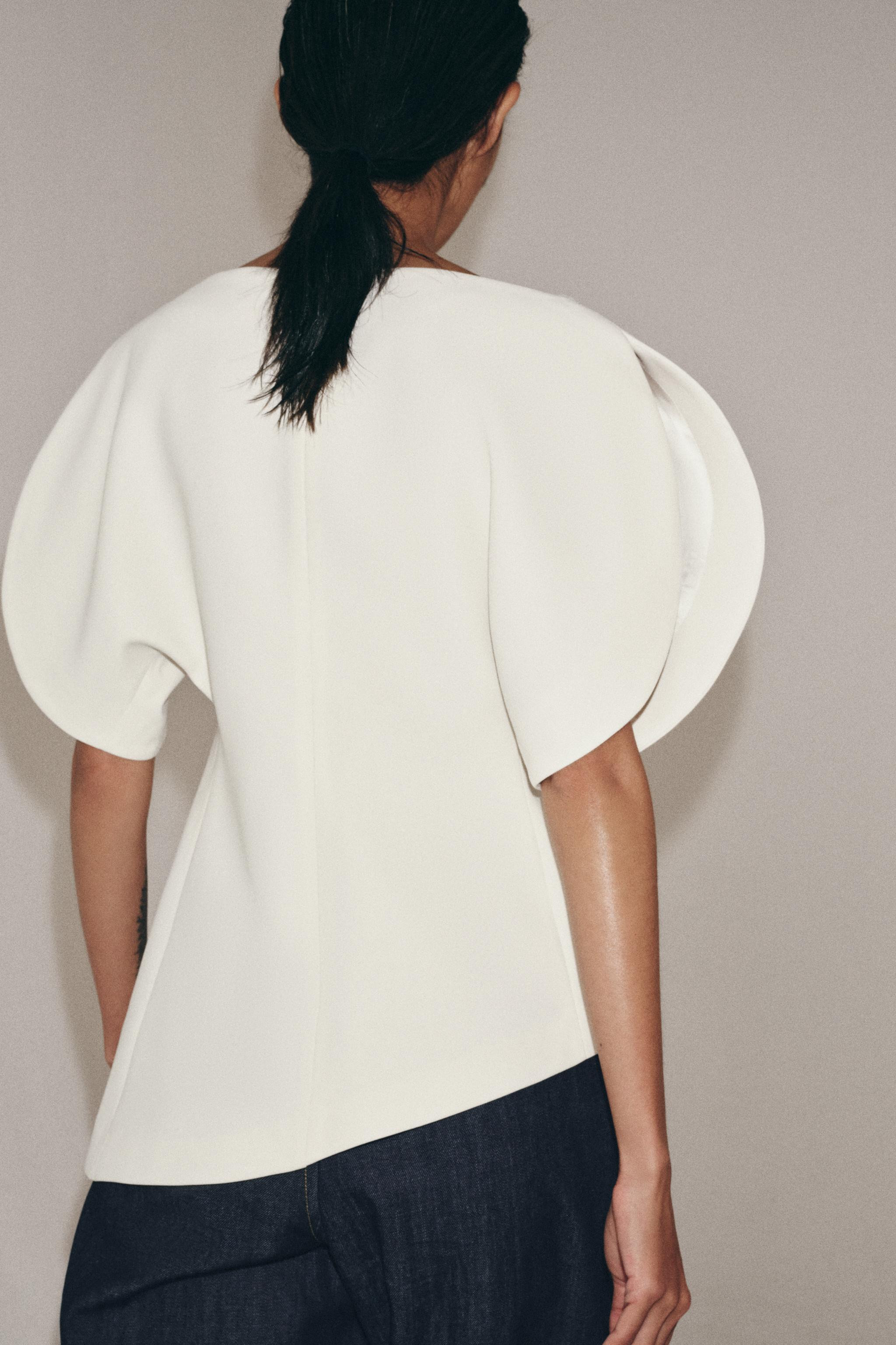BALLOON SLEEVE TOP ZW COLLECTION | Zara US