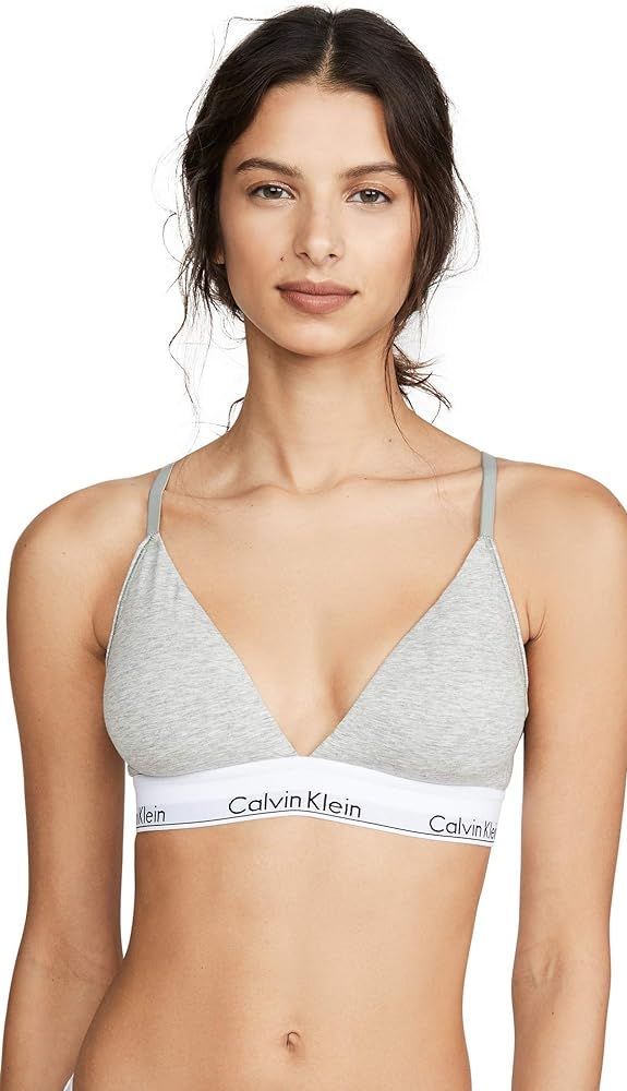 Calvin Klein Women's Modern Cotton Lightly Lined Triangle Wireless Bralette | Amazon (US)
