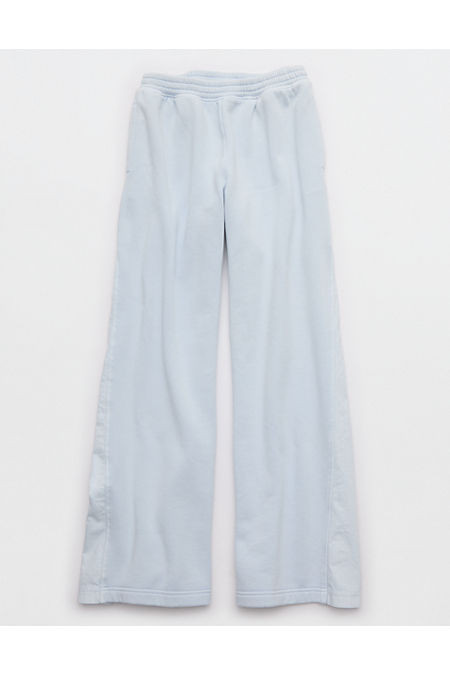 Aerie First Class Fleece Trouser Women's Eyelet Blue M | Aerie