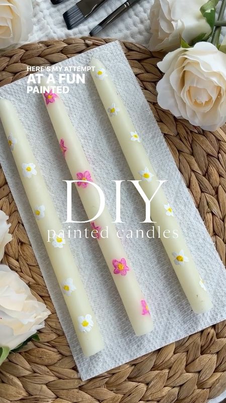 DIY \ my first attempt at painting candles 🕯️🎨👩🏻‍🎨 Such a fun thing to do for a spring/summer girls night or create them for a party: baby/bridal shower, Mother’s Day brunch or dinner party!🌸🌼🌸 I got all of my supplies from Amazon: beeswax candles, paint and brushes👩🏻‍🎨

Amazon decor 
Home
Entertaining 

#LTKVideo #LTKhome #LTKSeasonal