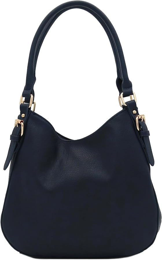 Lightweight 3 Compartment Faux Leather Medium Hobo Bag | Amazon (US)