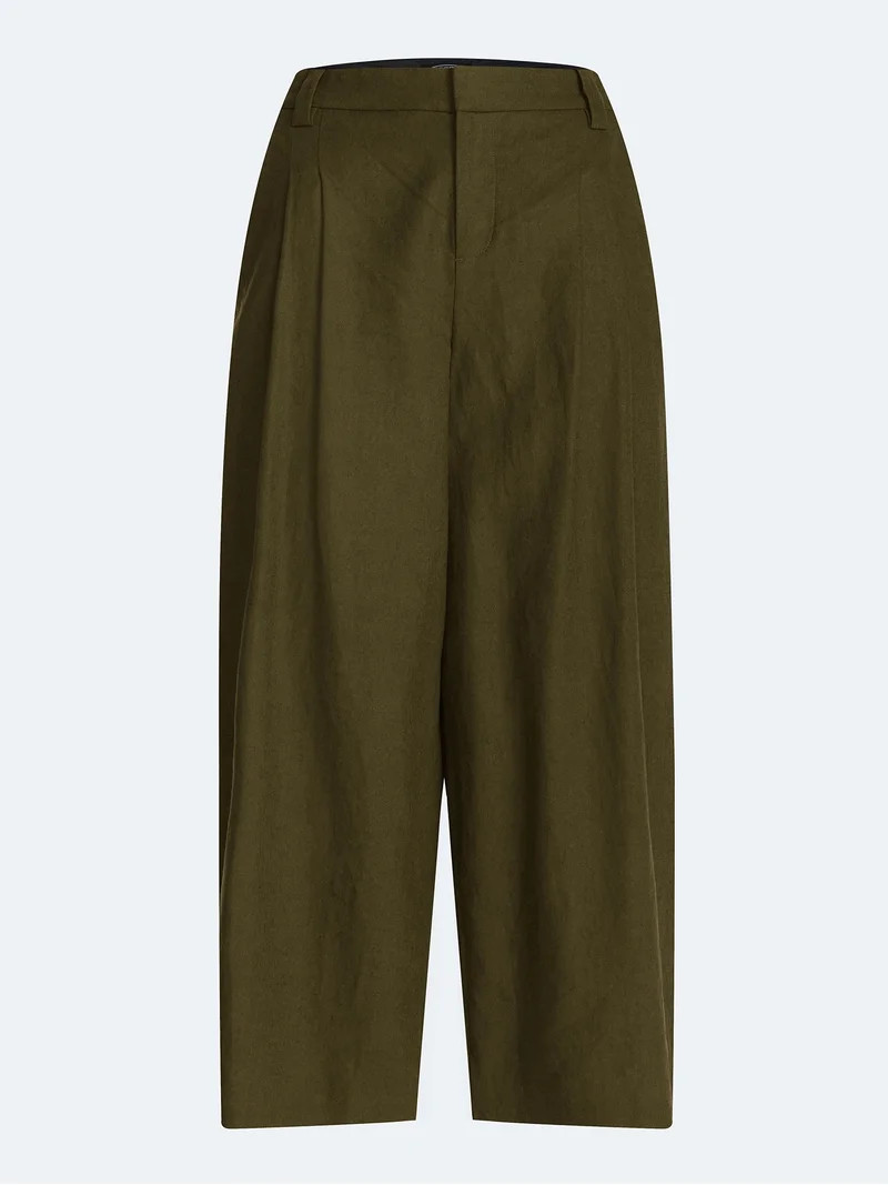 Scoop Women’s Pleated Barrel Pants, 25'' Inseam, Sizes 0-26W - Walmart.com | Walmart (US)