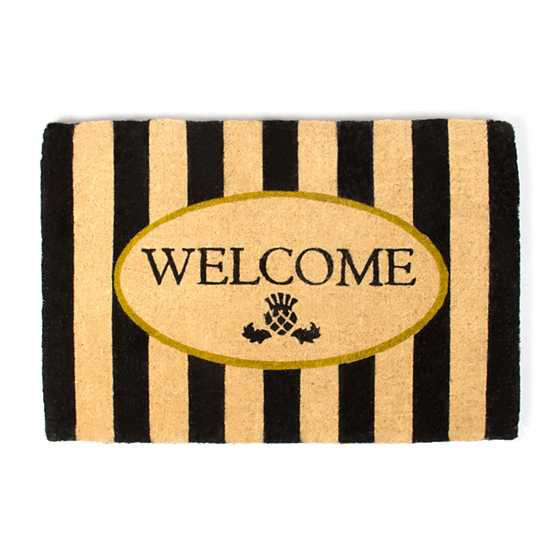 Welcome Awning Stripe Entrance Mat | MacKenzie-Childs