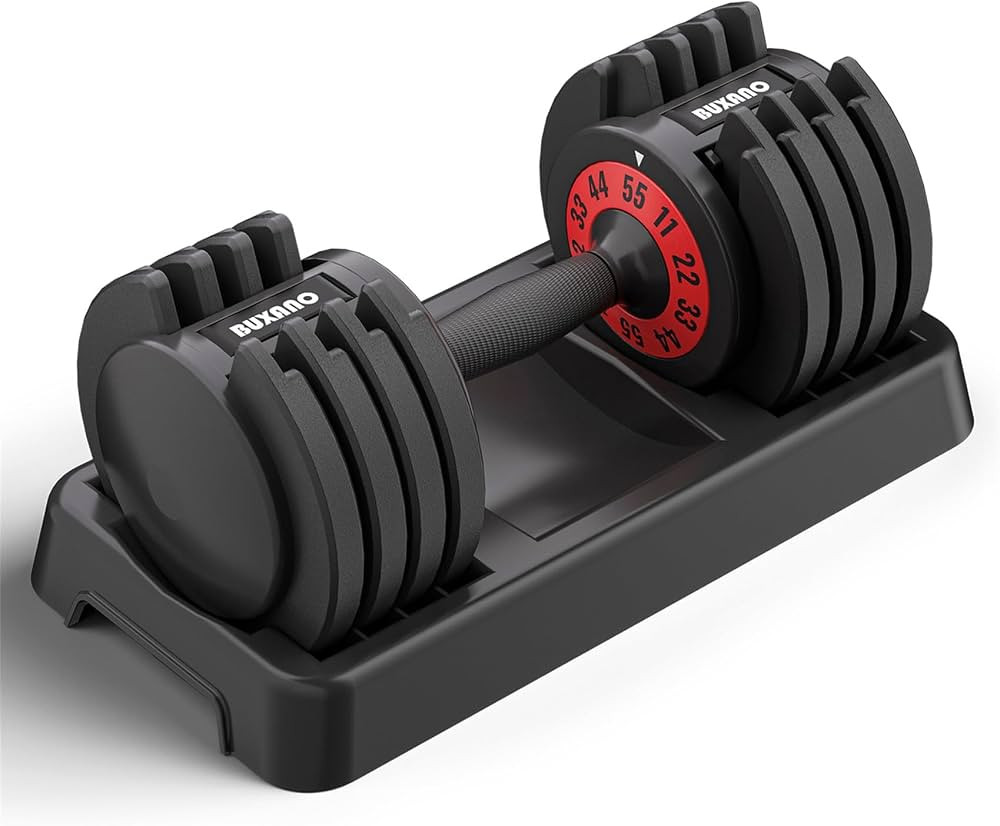 Adjustable 55LB Dumbbell - 5 in 1 Weight Dumbbell with Anti-Slip Metal Handle, Perfect for Full B... | Amazon (US)