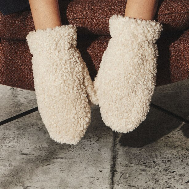 TEDDY MITTEN, CREAM, M/L | Indigo (CA)