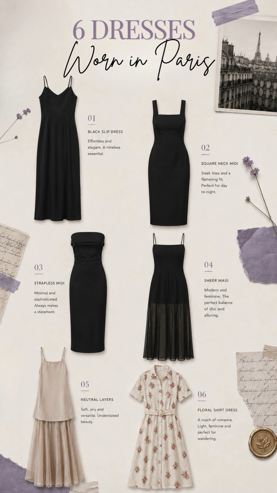 Paris style, but make it wearable 🤍 These are 6 dresses currently worn in Paris that you can actually recreate with pieces from Commense, Aritzia, and Quince. Think timeless black dresses, chic midi silhouettes, romantic florals, and effortless neutrals that feel elevated without trying too hard. Perfect for your Europe trip outfits, capsule wardrobe, or if you just love that effortless French girl aesthetic.

Everything is linked on LTK ✨ Which dress are you saving?

#LTKStyle #LTKFinds #LTKFashion #ParisStyle #ParisFashion #FrenchGirlStyle #FrenchFashion #ParisianStyle #DressInspo #SummerDress #MidiDress #CapsuleWardrobe #ChicStyle #ElegantStyle #FeminineFashion #AritziaStyle #QuinceStyle #Commense #VacationOutfits #OutfitInspo

[ltk fashion, paris style, french girl outfits, commense dresses, aritzia dresses, quince clothing]

#LTKOver40 #LTKTravel
