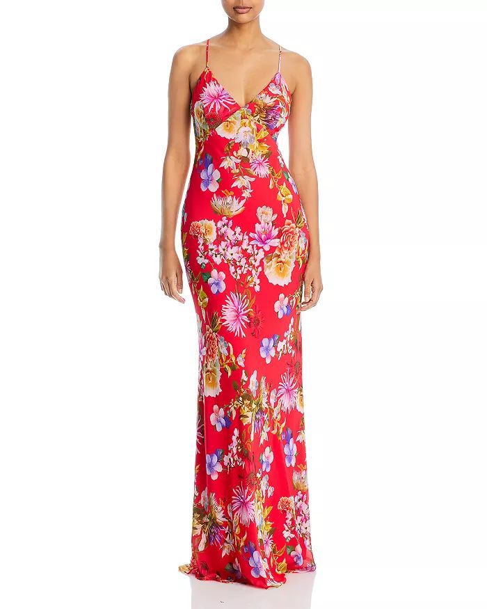 Floral Print Tie Back Slip Gown - 100% Exclusive | Bloomingdale's (US)