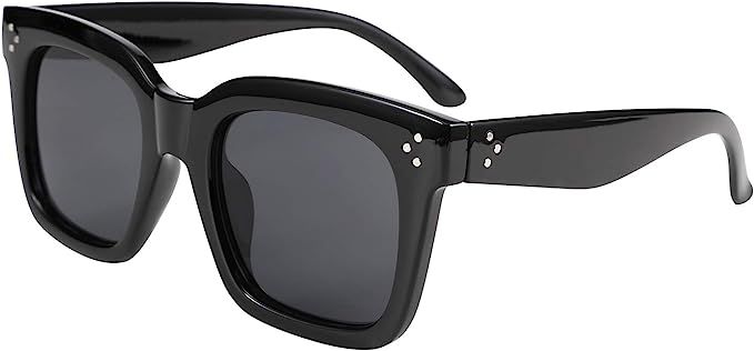 FEISEDY Vintage Oversized Square Sunglasses Womens Trendy Luxury Big Sun Glasses UV400 Protection... | Amazon (US)