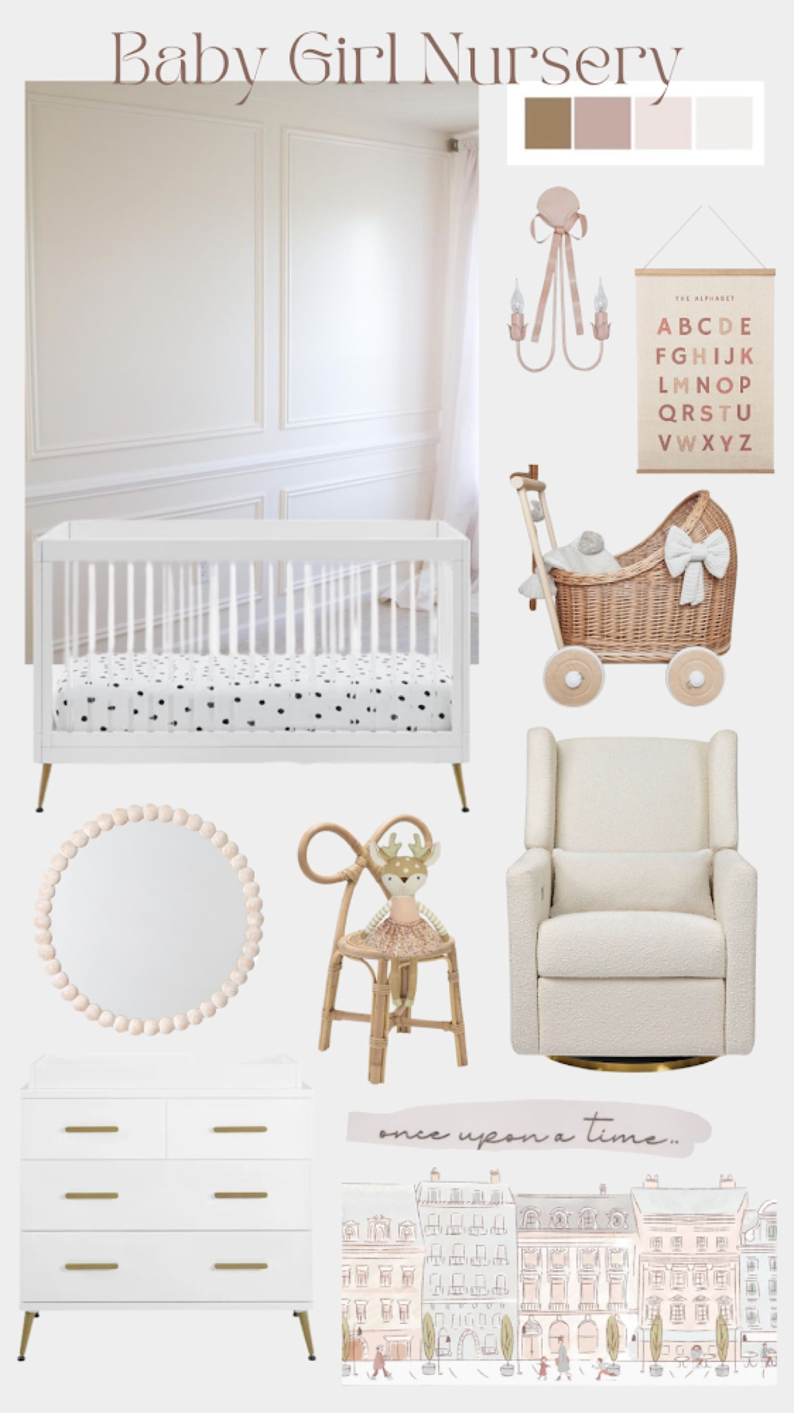 Baby girl nursery Inspo, chic nursery, neutral nursery

#LTKkids #LTKfamily #LTKbump