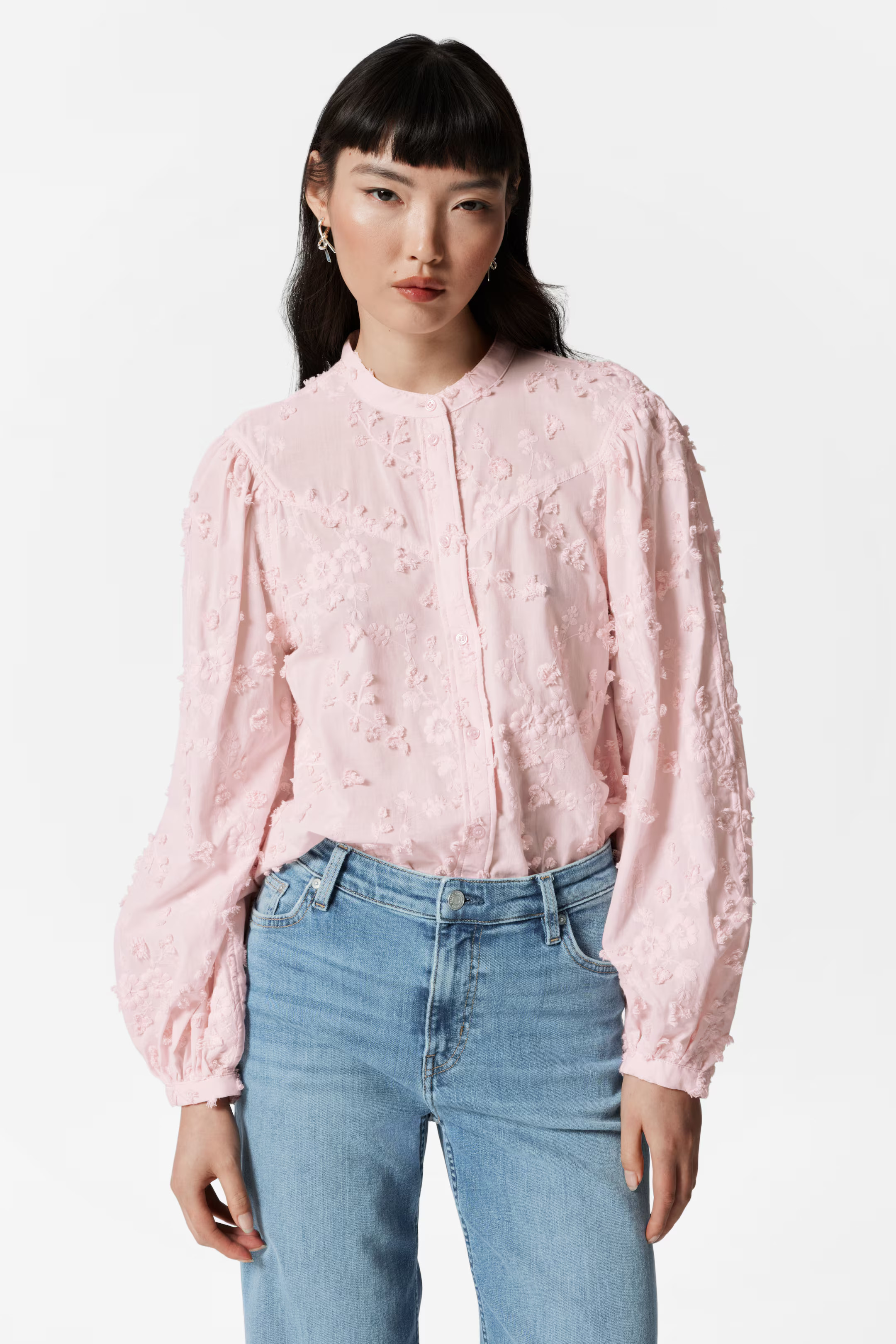 Bluse mit Puffärmeln | H&M (DE, AT, CH, NL, FI)