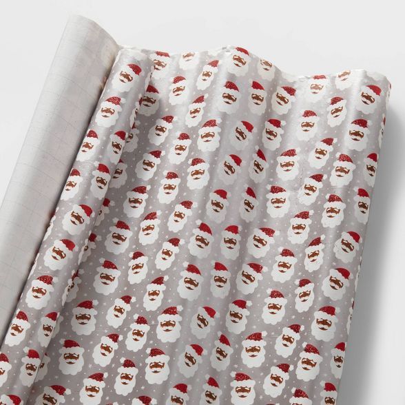 Santa Gift Wrap Silver - Wondershop™ | Target