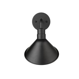 Fuller 1-Light Matte Black Wall Light | The Home Depot