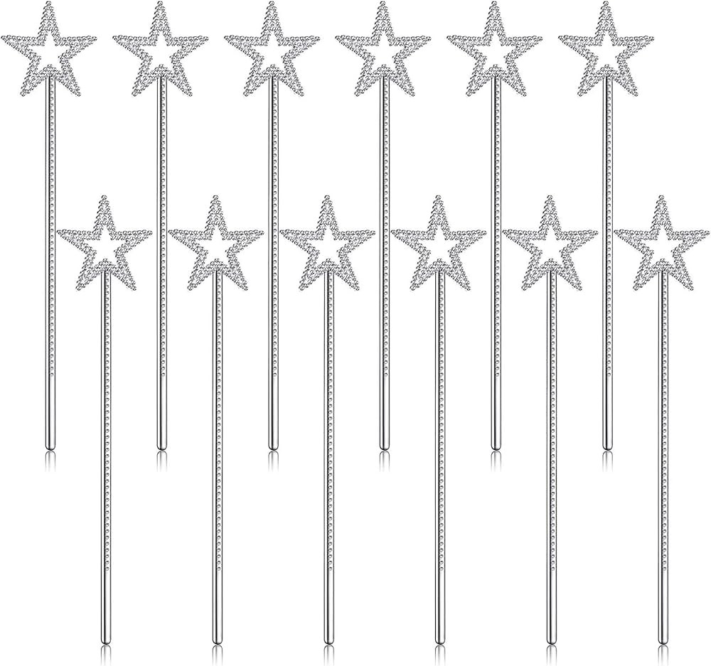 Meanplan 12 Pack Star Wand Elf Baton Angel Wand Princess Angel Fairy Wand Sticks for Princess Bir... | Amazon (US)