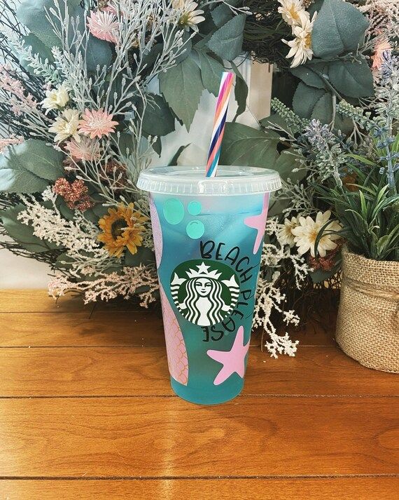 Beach Please Starbucks Color Changing Cup  Beach Life Cup  - Etsy | Etsy (US)