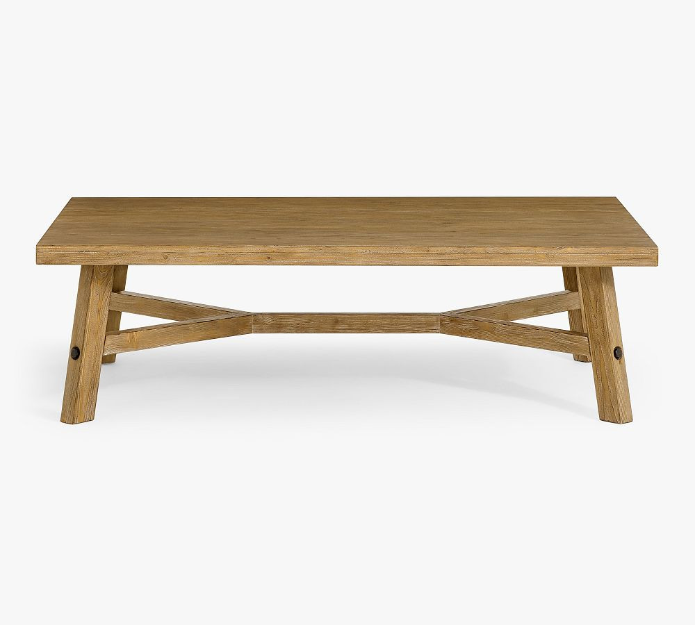 Open Box: Rustic Farmhouse Rectangular Grand 60"" Coffee Table, Vintage Pine | Pottery Barn (US)