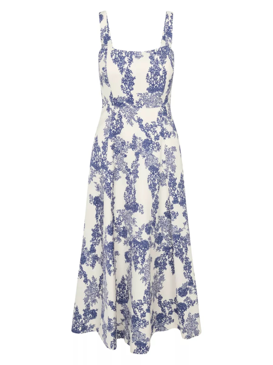 Lena Shine Toile Midi-Dress | Saks Fifth Avenue