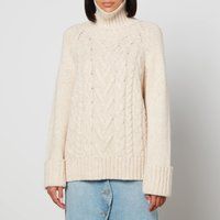 Ganni Cable-Knit Cotton-Blend Turtleneck Jumper - XXS/XS | Coggles (Global)