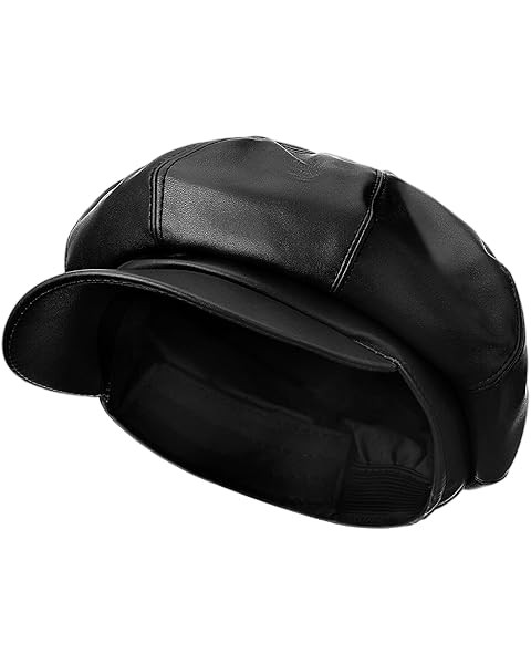 Sportmusies 8 Panels Newsboy Caps for Women, PU Leather Cabbie Painter Hat Gatsby Ivy Beret Cap | Amazon (US)