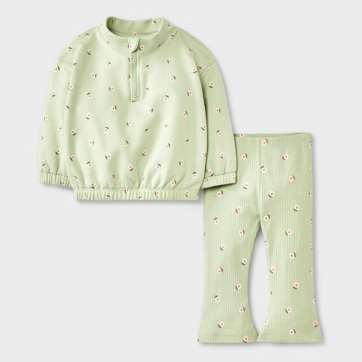 Baby Girls' 2pc Fleece Sweatshirt & Jogger Pants Set - Cat & Jack™ | Target