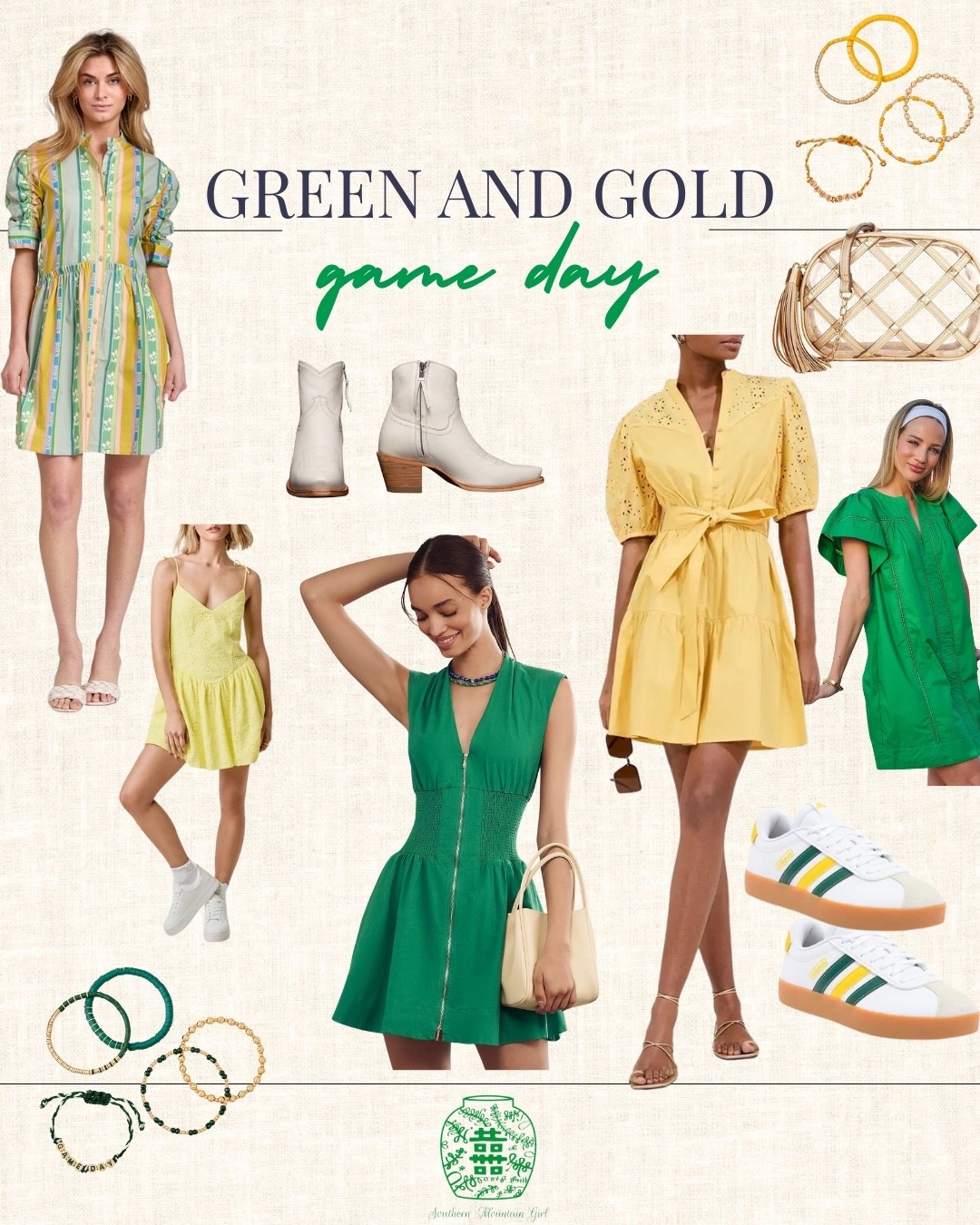 Green and Gold Game Day💚💛

#LTKStyleTip #LTKSeasonal #LTKParties