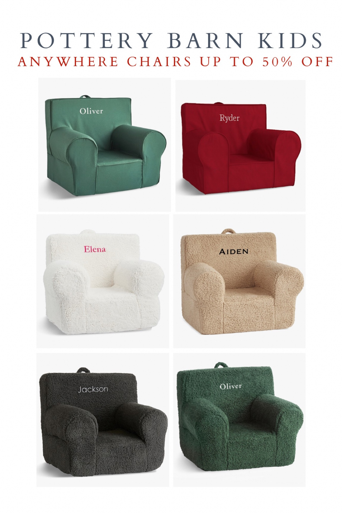 Pottery Barn Kids Anywhere Chairs up to 50% off! #pbkids #pbanywherechairs #potterybarnkids #blackfridaydeal #blackfridaysale 

#LTKGiftGuide #LTKCyberWeek #LTKHoliday