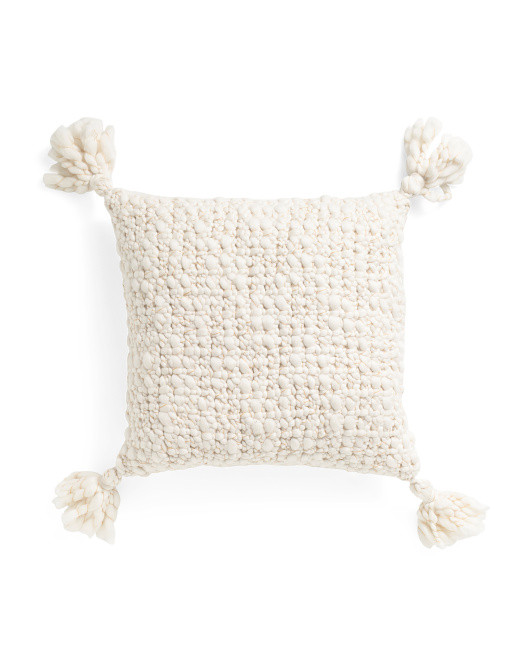 20x20 Wool Blend Textured Pillow | TJ Maxx