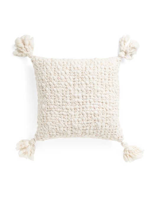 20x20 Wool Blend Textured Pillow | TJ Maxx