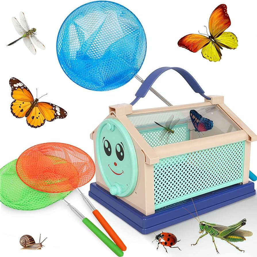 Kids Bug Catcher, Bug Catching Set with Butterfly Net, Insect Toys Collection Box, Insect Habitat... | Amazon (US)