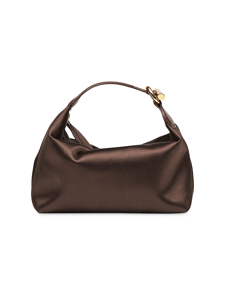 Women's Micro Pillow Satin Top Handle Bag - Dark Brown | Saks Fifth Avenue