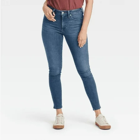 Women s High-Rise Skinny Jeans - Universal Thread Medium Blue 00 Long | Walmart (US)