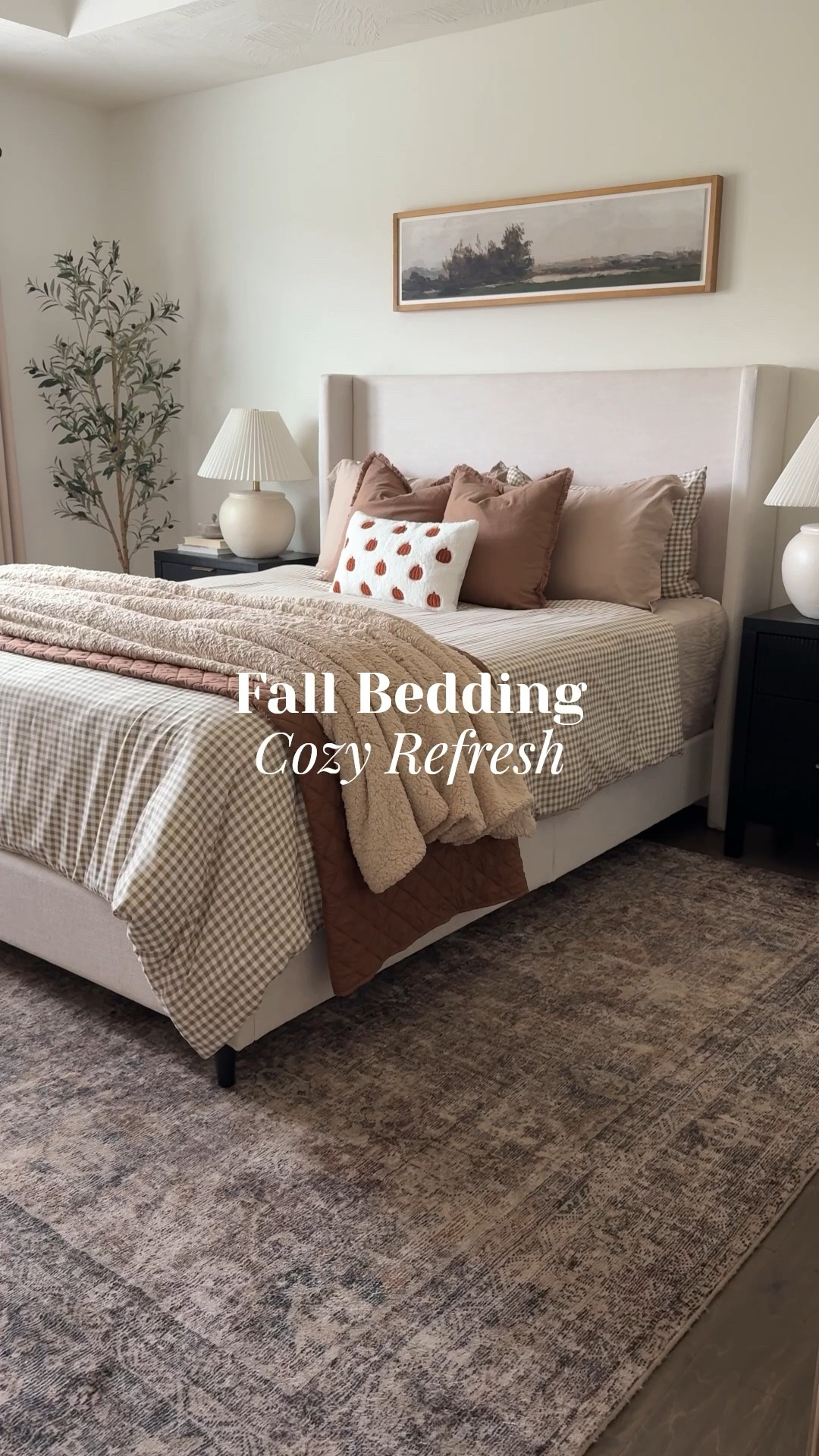 Layers of cozy just in time for the season! From the gingham set to soft microfiber shams, a warm quilt, sherpa throw, and fringe pillows—it’s all about mixing textures. And the embroidered pumpkin pillow? The cutest finishing touch for cozy fall vibes 🍂🎃

#LTKHome #LTKFallSale #LTKStyleTip