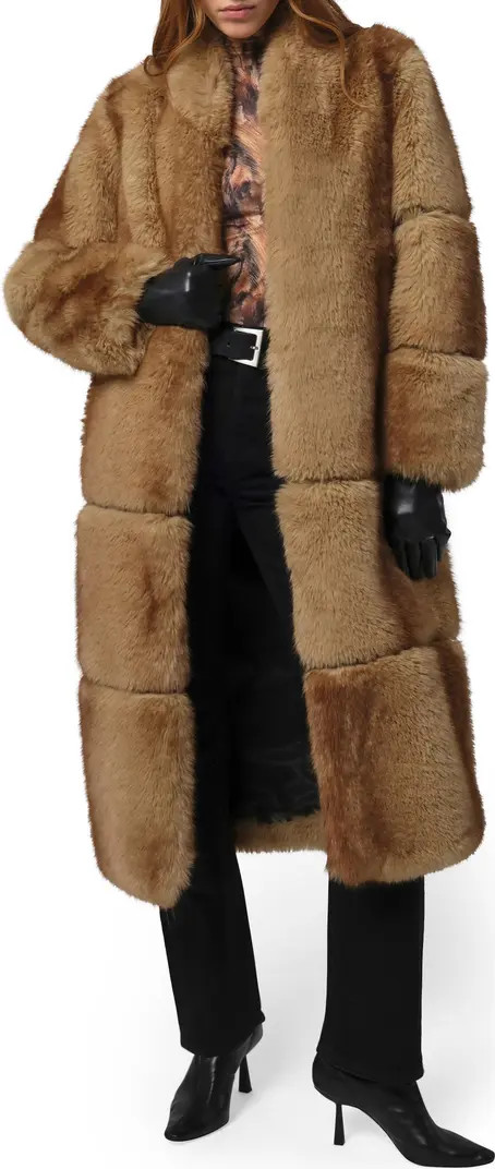 Apparis Sylke Pluche™ Faux Mink Longline Coat | Nordstrom | Nordstrom