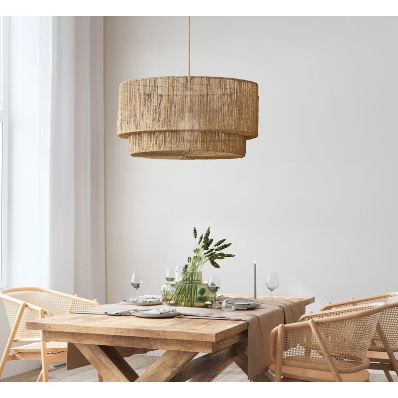Ardita 1 - Light Natural Drum Pendant | Wayfair North America