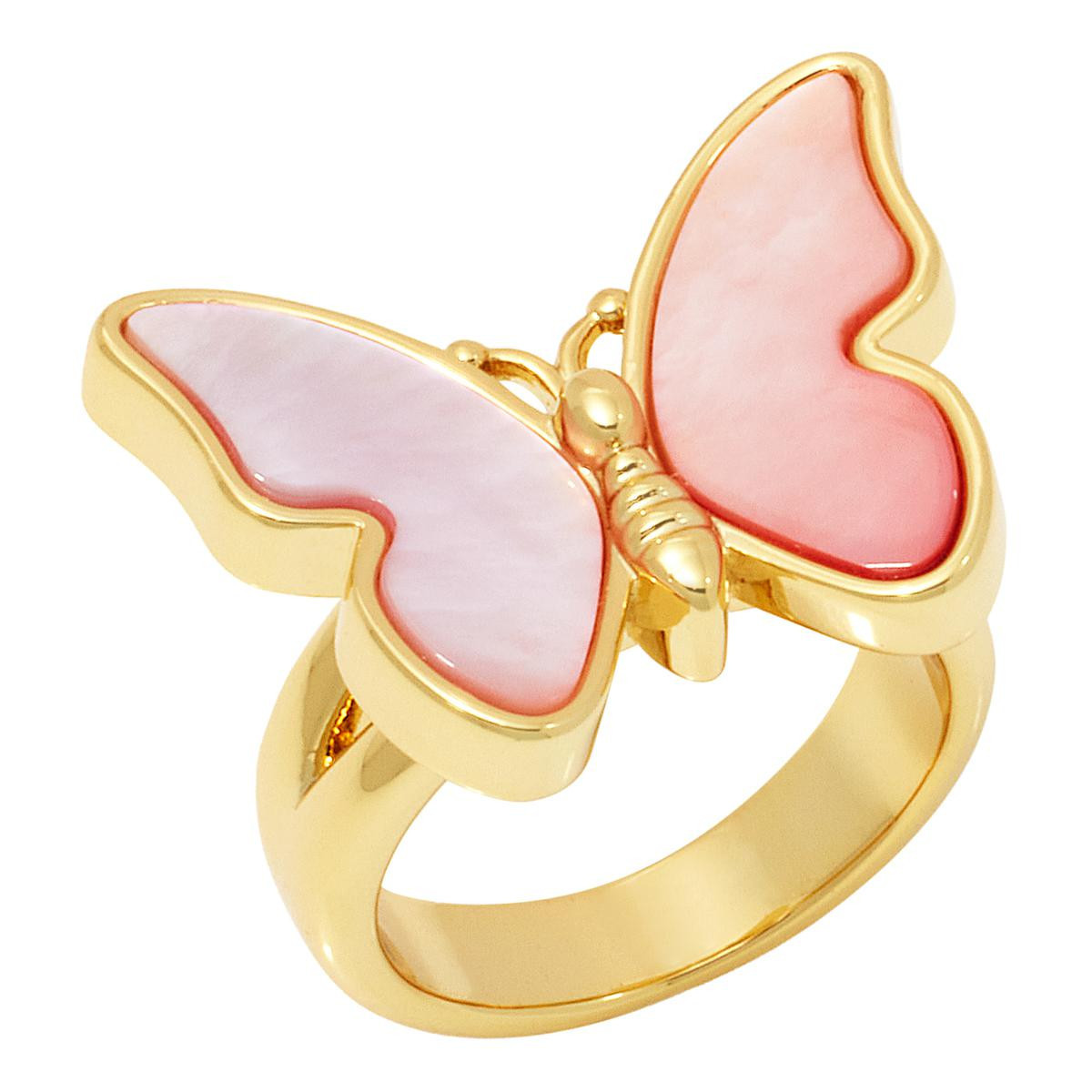 Connie Craig Carroll Jewelry Olivia Michelle Shell Butterfly Ring | HSN