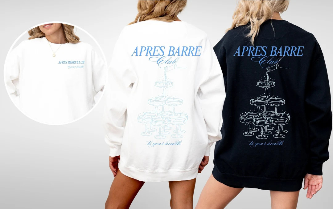 barre sweatshirt pilates social club shirt pilates club clothing fitness instructor gift apres ba... | Etsy (US)